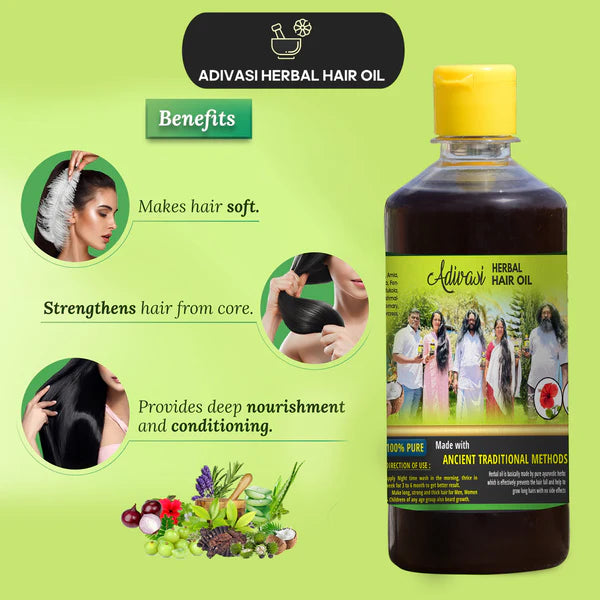 PRAKKRUTHI ADIVASI HERBAL HAIR OIL 🌿